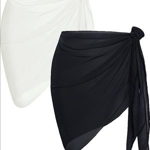Black and white sarongs (2 pack)